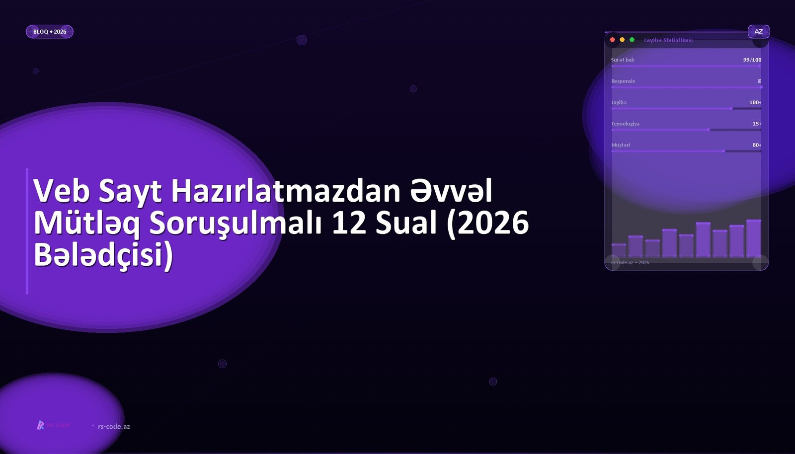 Veb Sayt Hazırlatmazdan Əvvəl Mütləq Soruşulmalı 12 Sual (2026 Bələdçisi)